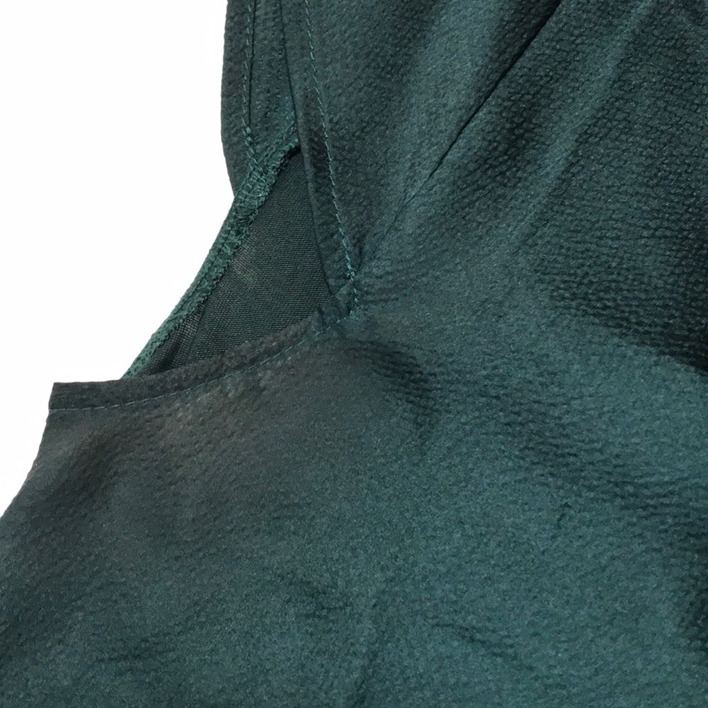 Dark Green Silky Anthro Top - Picture 7 of 7